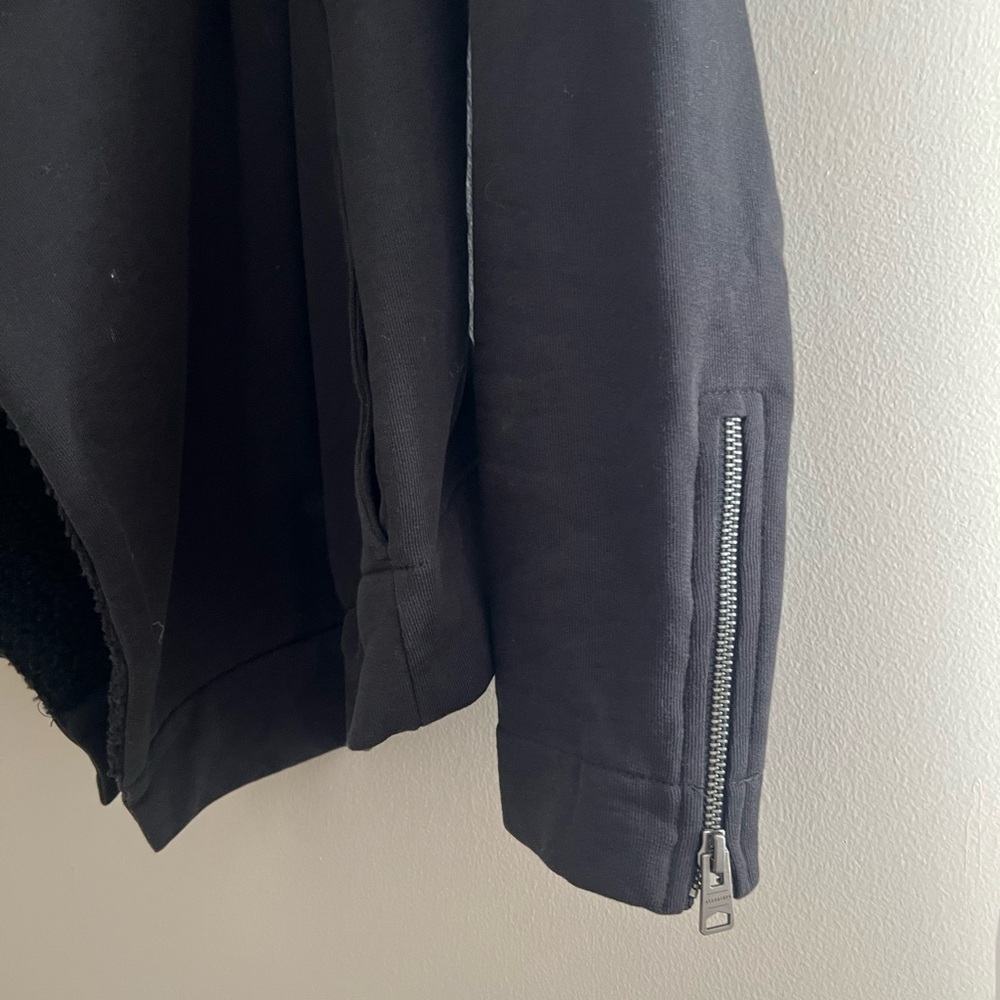 Allsaints Black Jacket With Shearling Collar - image 2